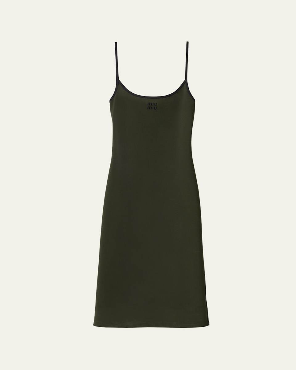 Scoop Neck Tank Top Dress With Back Cutout